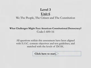 Challenges in American Constitutional Democracy