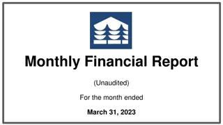 Monthly Financial Report