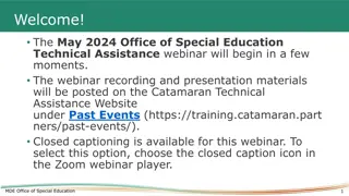 May 2024 Office of Special Education Technical Assistance Webinar
