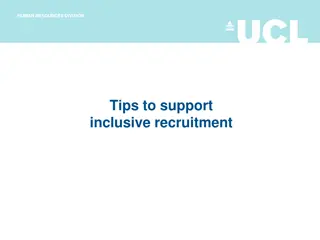 Tips to support  inclusive recruitment