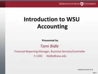 Introduction to WSU Accounting