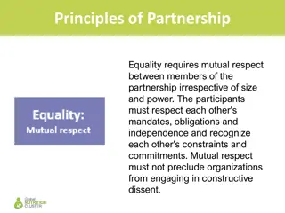 Principles of Partnership - Mutual Respect and Transparency