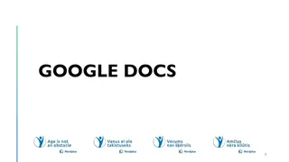 Introduction to Google Docs