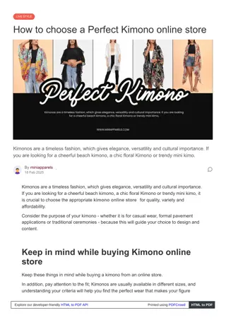 Find Your Perfect Kimono at Mini Apparels – Online Store Available