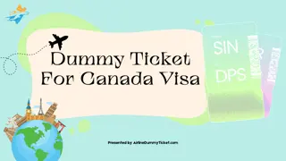 Dummy Ticket for canada visa