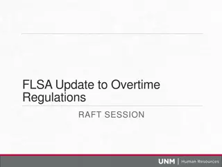 FLSA Overtime Regulations Update Summary