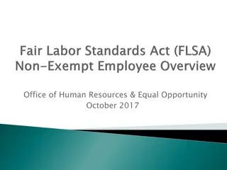 Fair Labor Standards Act (FLSA) Overview at Coastal Carolina University