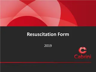 New Resuscitation Plan with Tailored Options