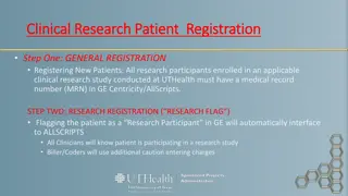 Clinical Research Patient Registration at UTHealth