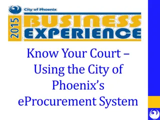 City of Phoenix eProcurement System Overview