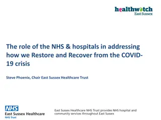 Role of NHS & Hospitals in Restoring from COVID-19 Crisis