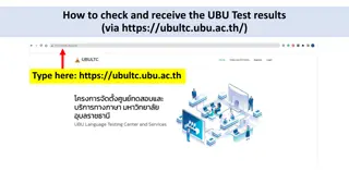 Guide to Checking UBU Test Results Online