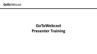 Presenting in a Webcast: Live Presentation Tips