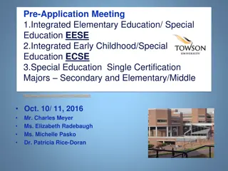 Pre-Application Meeting for Integrated Education Programs