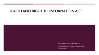 Health and Right to Information Act by Sheela Priya, IAS