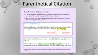 Proper Use of Citations in Student Essays