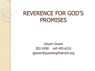 Reverence for God's Promises and Prophecies