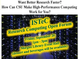 Enhancing High-Performance Computing at CSU