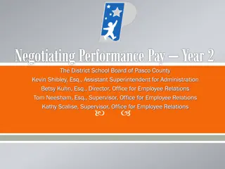 Negotiating Performance Pay -Year 2