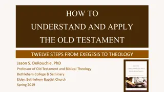 Old Testament Exegesis: Literary Units and Structure Analysis
