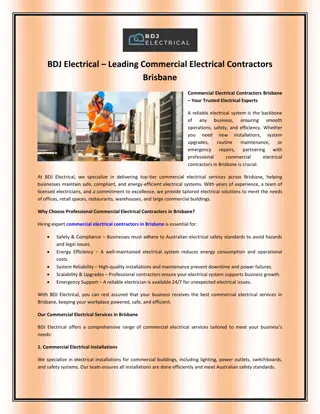 BDJ Electrical – Leading Commercial Electrical Contractors Brisbane