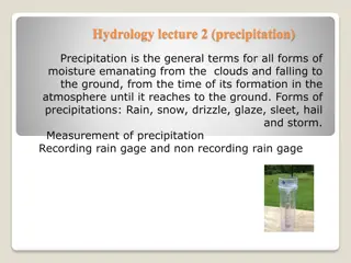 Hydrology Lecture 2: Precipitation Forms and Measurement