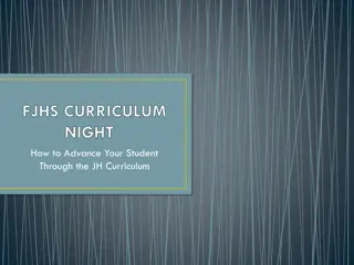 Advancing Through JH Curriculum - Options and Requirements