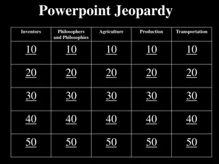 Powerpoint Jeopardy - Inventors and Philosophies