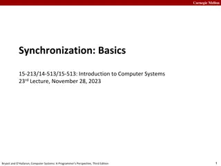 Synchronization: Basics