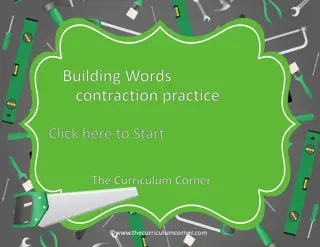 Building Words contraction practice