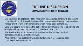 Establishing Code Violation Information Line for Handling Non-Emergency Complaints