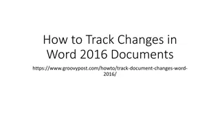 How to Track Changes in Word 2016 Documents