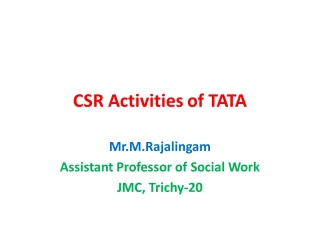 CSR Activities of TATA