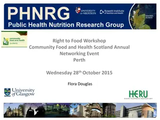 Scottish Food Poverty Study and Community Health Workshop