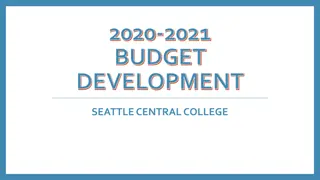 2020-2021 BUDGET DEVELOPMENT