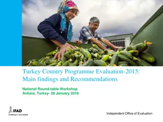 IFAD-Turkey Partnership Evaluation: Findings and Recommendations