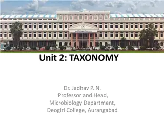 Unit 2: TAXONOMY