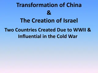 Transformation of China & The Creation of Israel