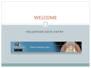 Effective Volunteer Data Entry