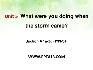 What were you doing when the storm came?