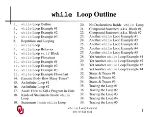 To While Loops in Programming