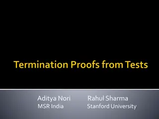 Proving Program Termination Using Tests and Loops