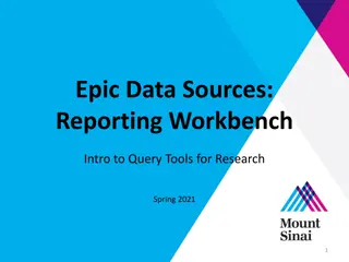 Introduction to Epic Data Reporting in Healthcare