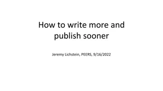 Tips for Efficient Writing and Publishing