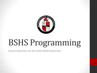 BSHS Programming