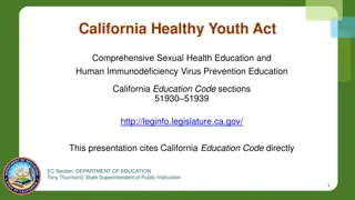 California Healthy Youth Act: Comprehensive Sexual Health Education