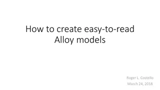 Creating Easy-to-Read Alloy Models