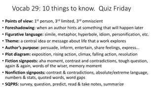 Essential Literary Elements: Points of View, Figurative Language, Theme, and More