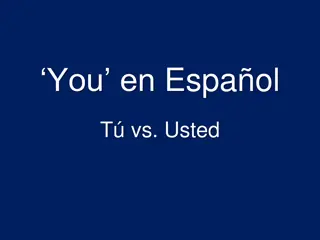 T vs. Usted in Spanish