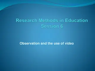 Observation and Video Use in Lessons